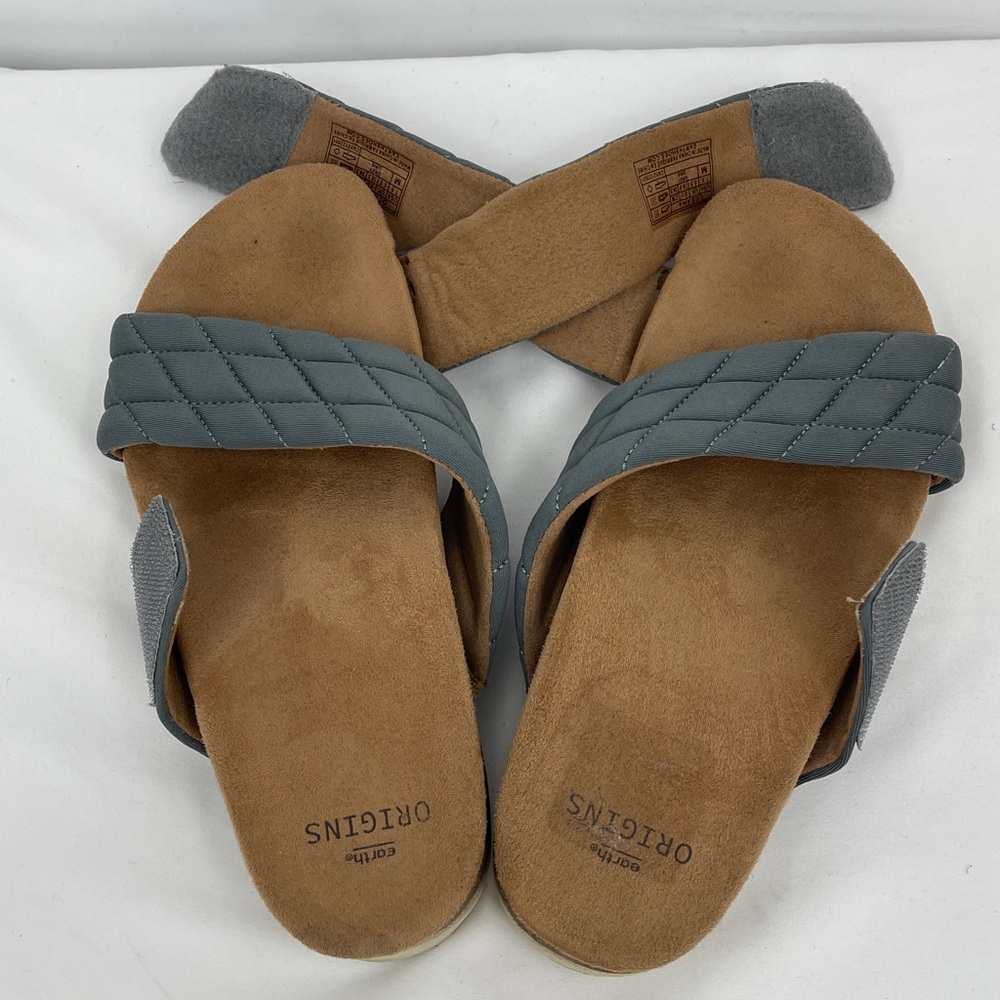 EARTH Origins Quilted Crisscross Slide Sandals in Slate Blue WOMENS SIZE 7.5 M - Picture 5 of 8